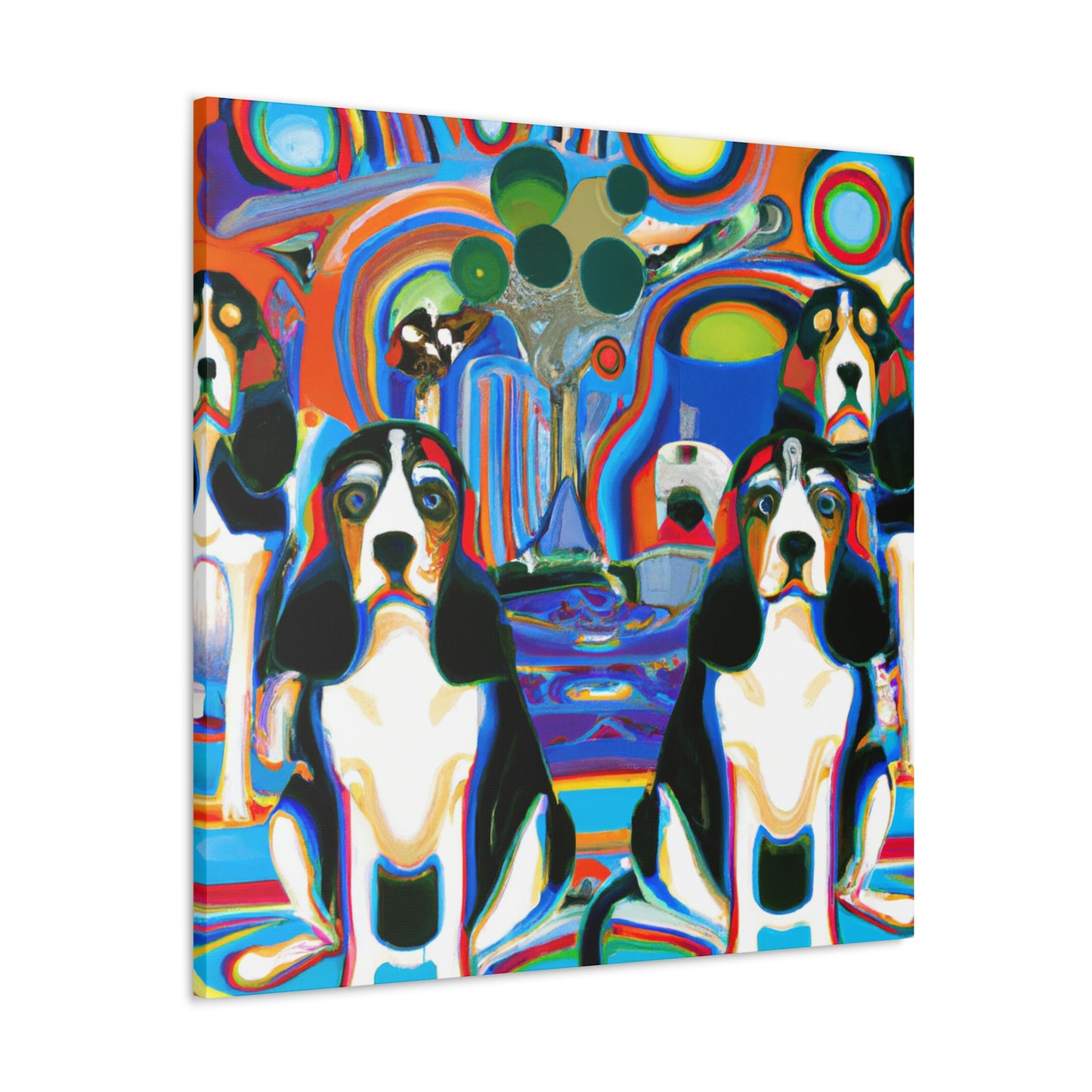 "Beagle in Art Deco" - Canvas