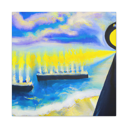 "Seawall's Surreal Horizons" - Canvas