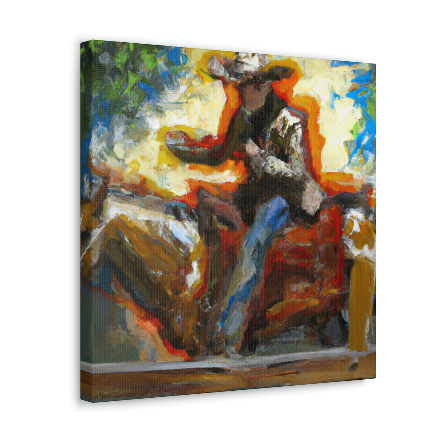 "Cowboy at Resting Point" - Canvas