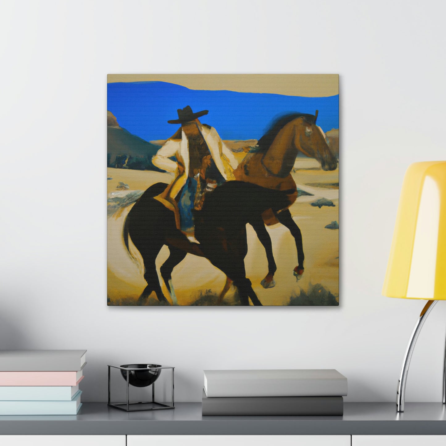 "Horses in Pasture Glow" - Canvas