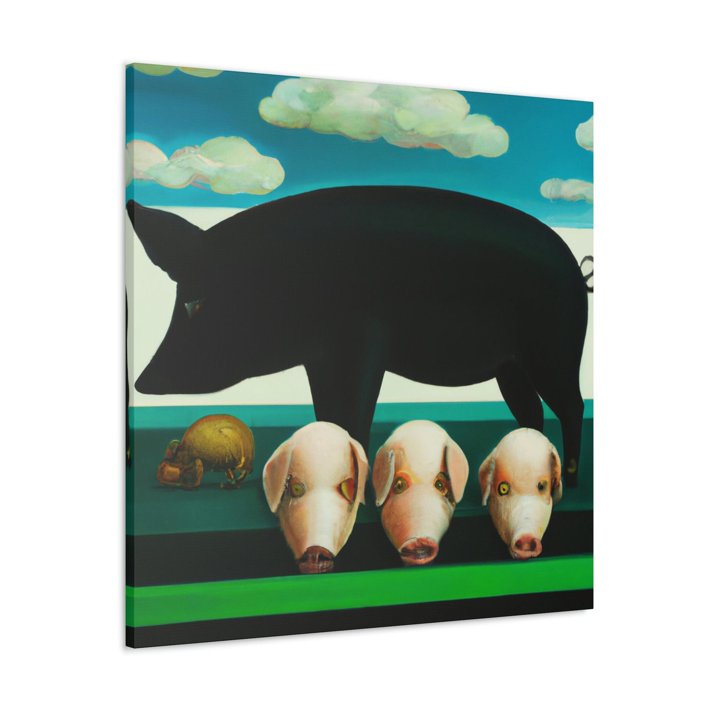 Pigs in Minimalism - Canvas