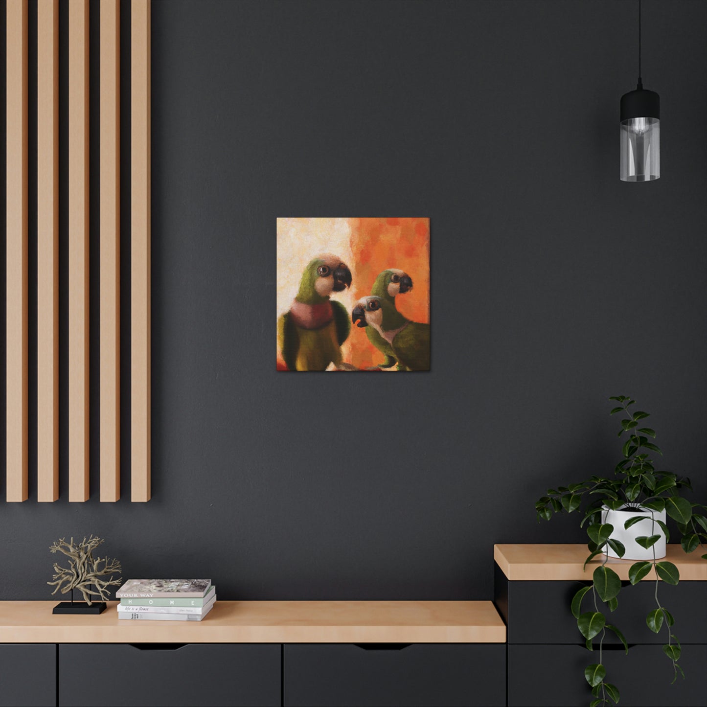 Parrots Take Flight - Canvas