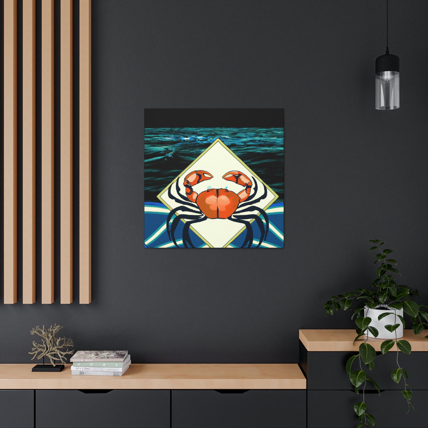 "Crab's Deco Dance" - Canvas