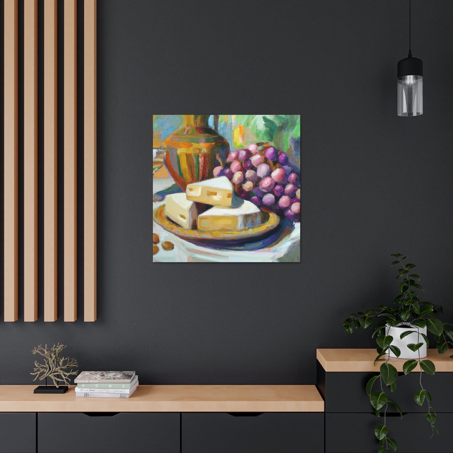 "Cheese and Grapes Feast" - Canvas