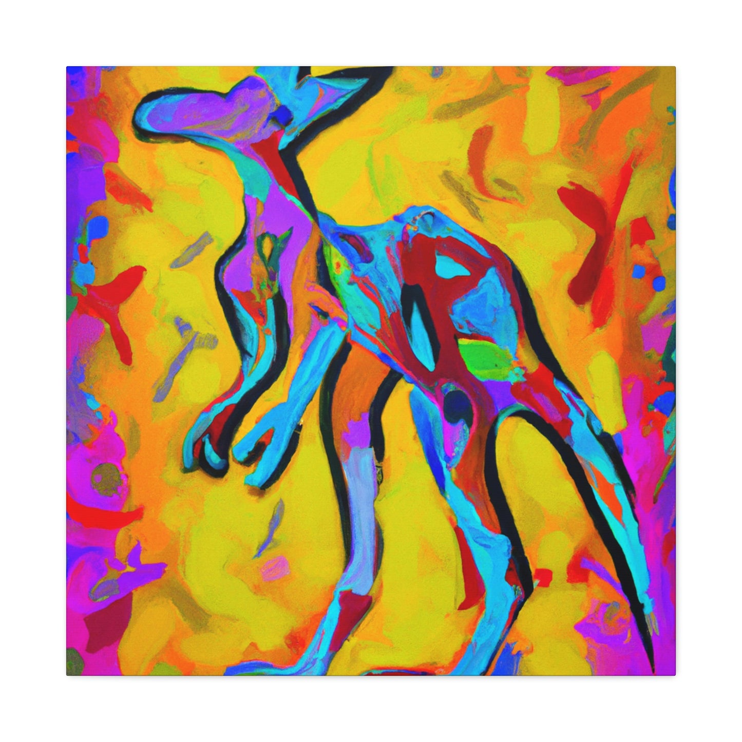 Kangaroo's Expressionist Dance - Canvas