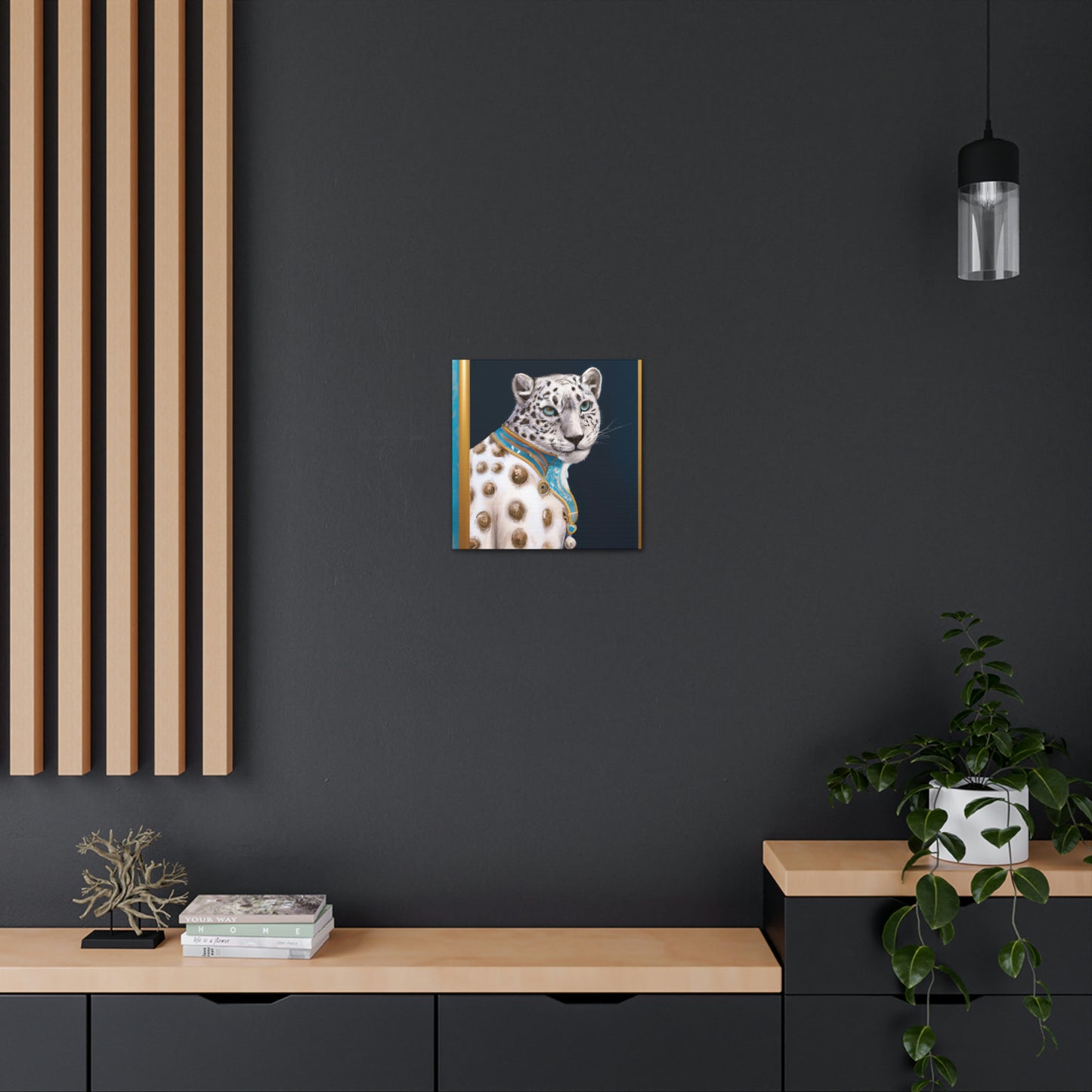 "Snow Leopard Sparkles Bright" - Canvas