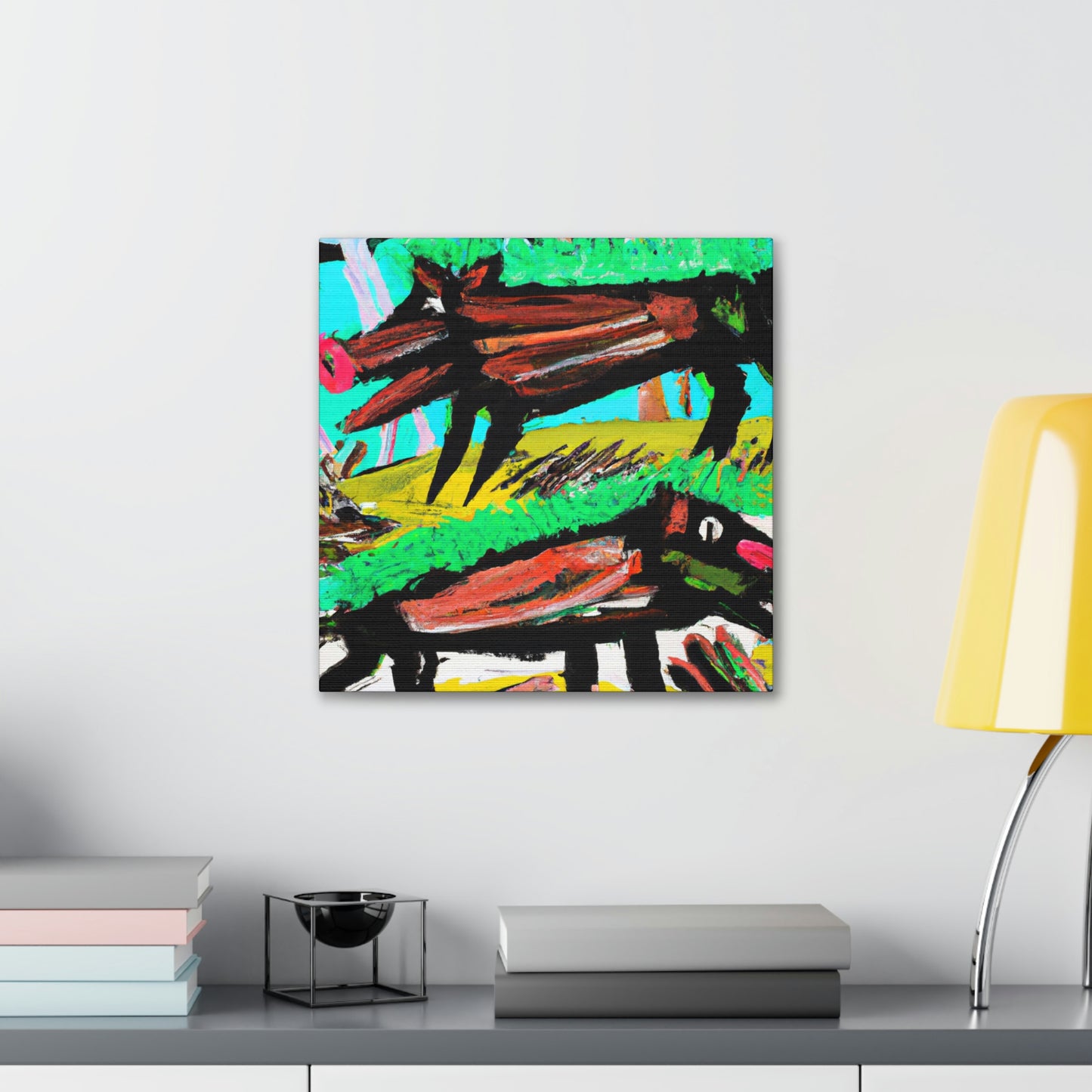 "Boars in the Wilderness" - Canvas