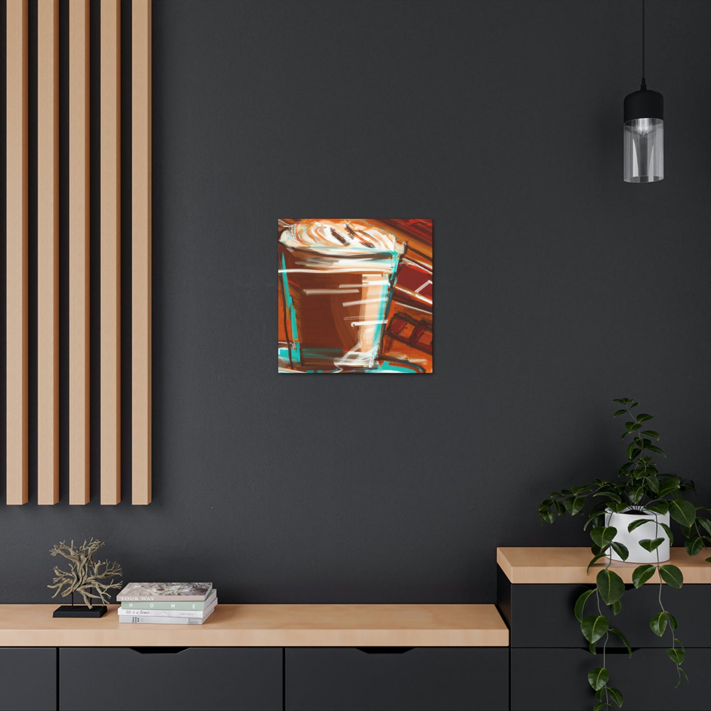 "Cappuccino in Abstraction" - Canvas