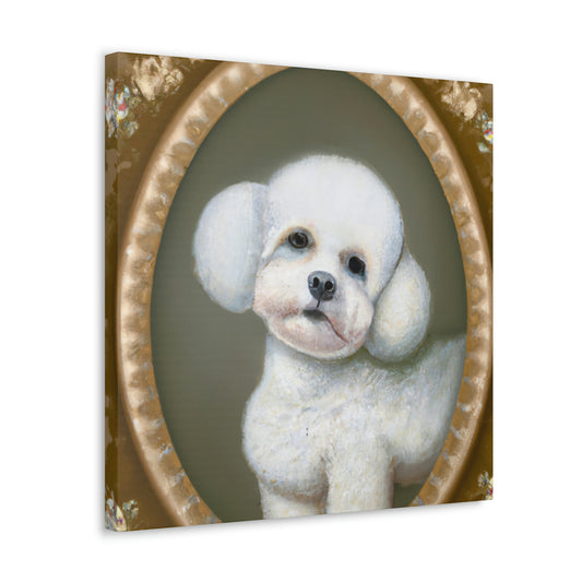 "Frolicking Bichon Frise" - Canvas