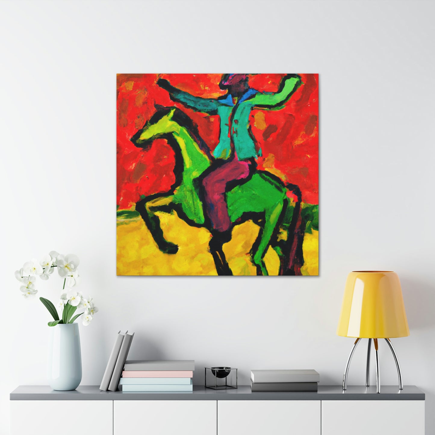 Cavalryman: Bold Fountain - Canvas