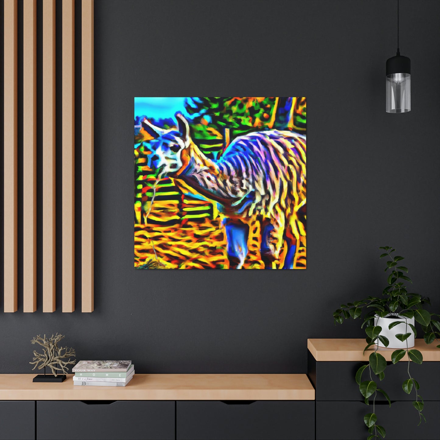 Llama at Sunrise - Canvas