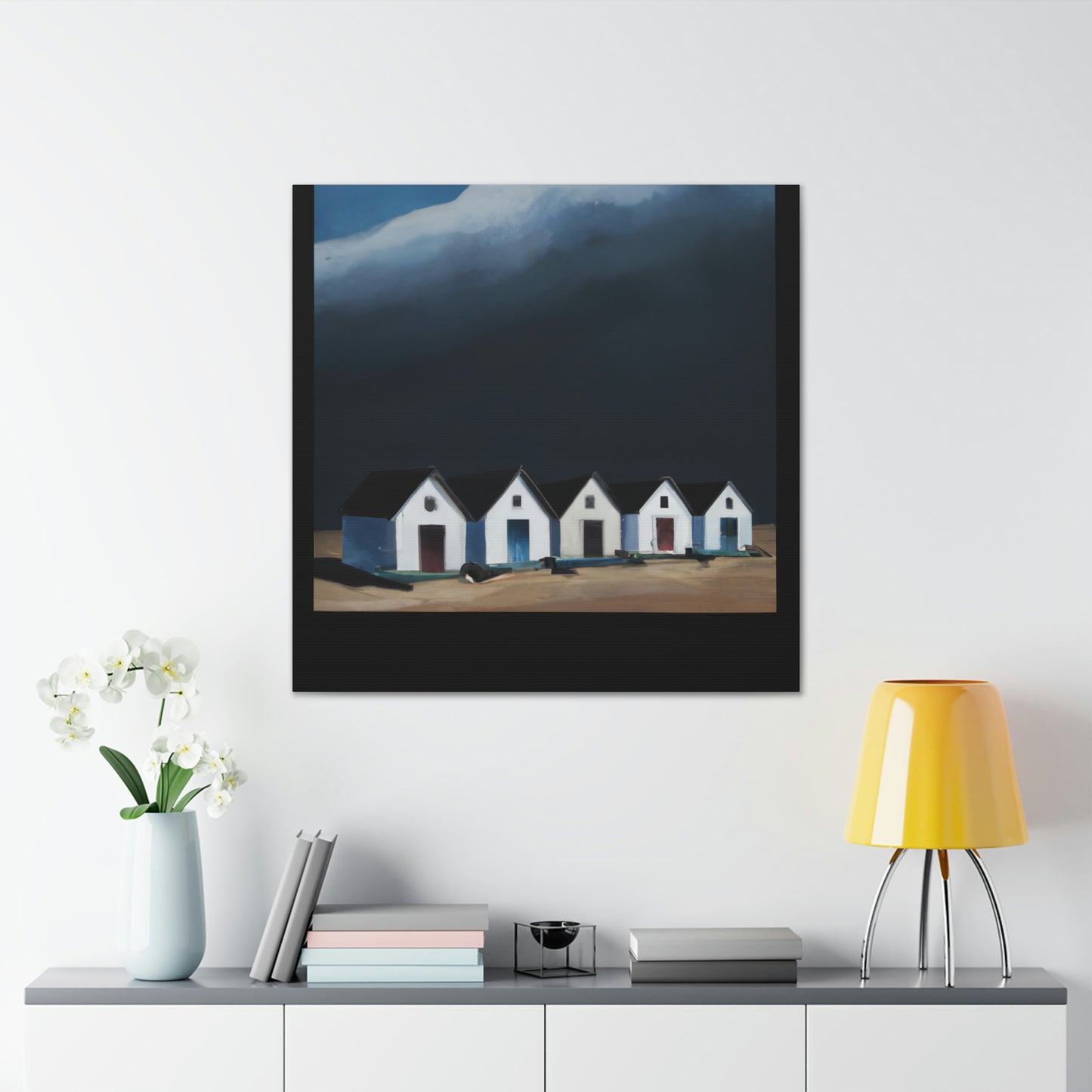 "Beach Houses - Minimalist" - Canvas