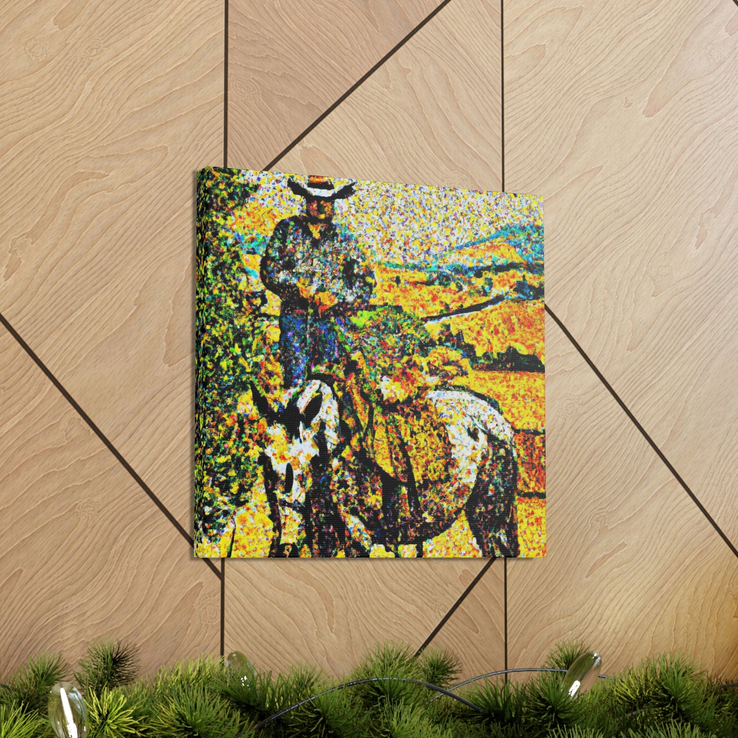 "Farm Life in Pointillism" - Canvas