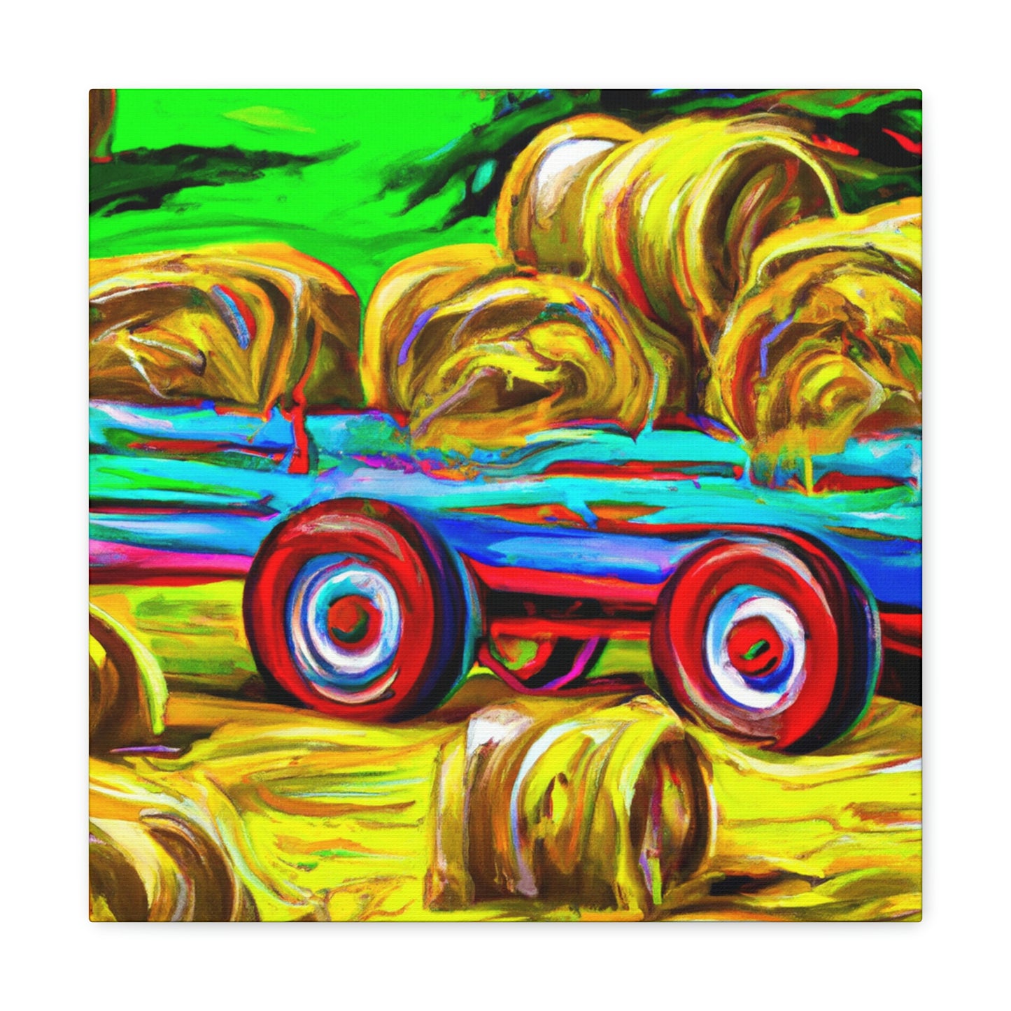 "Hay Wagon in Dreams" - Canvas