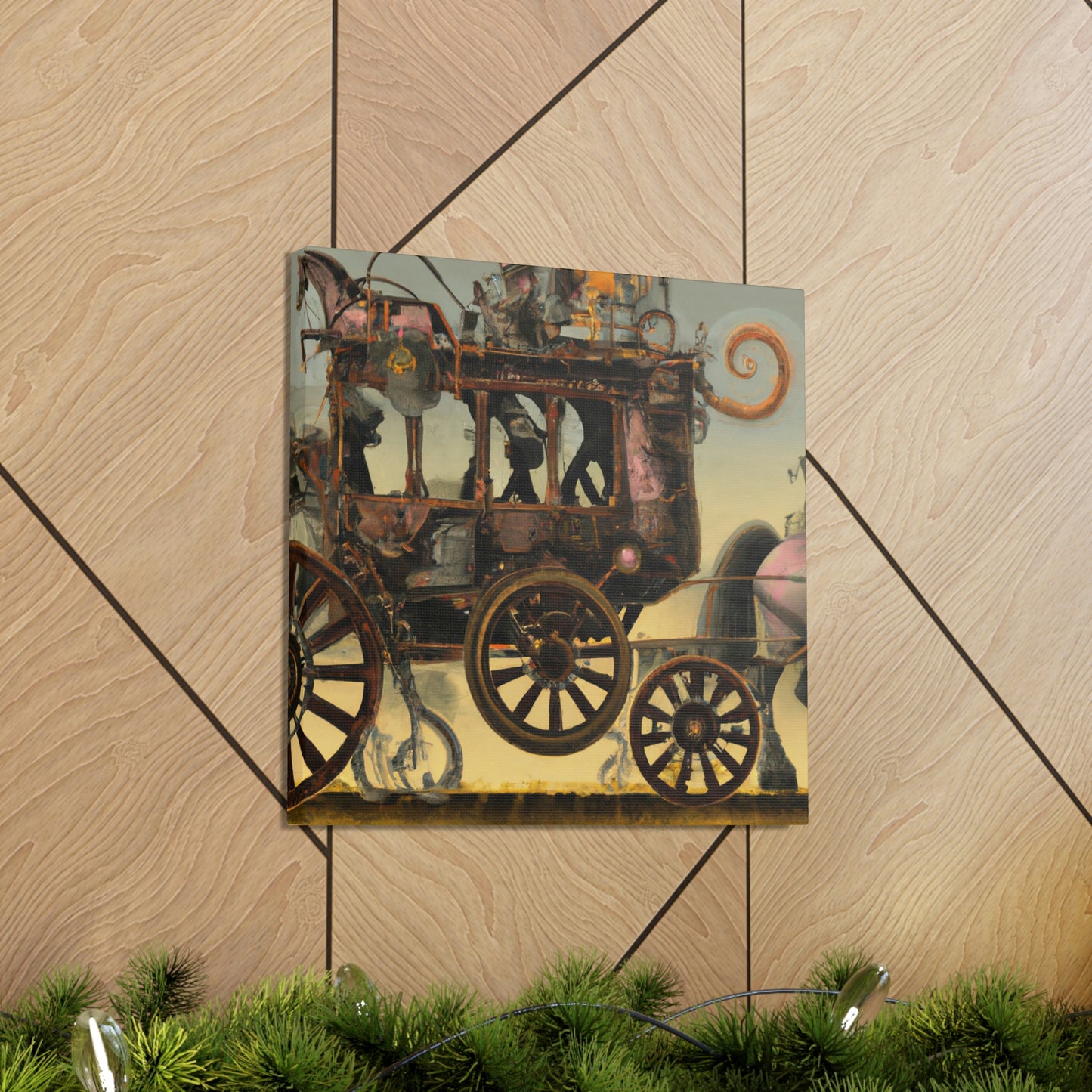 "Steam Horse-Drawn Carriage" - Canvas