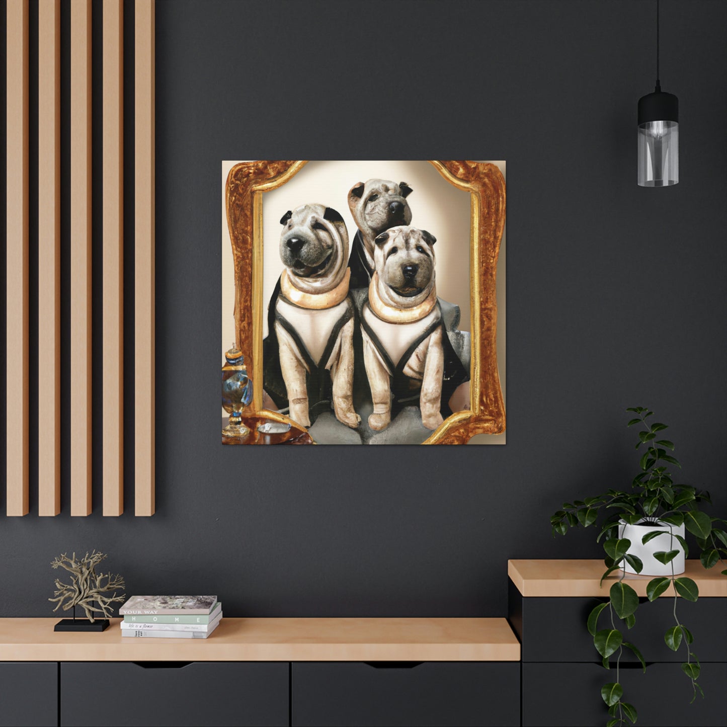 "Shar Pei's Golden Shine" - Canvas