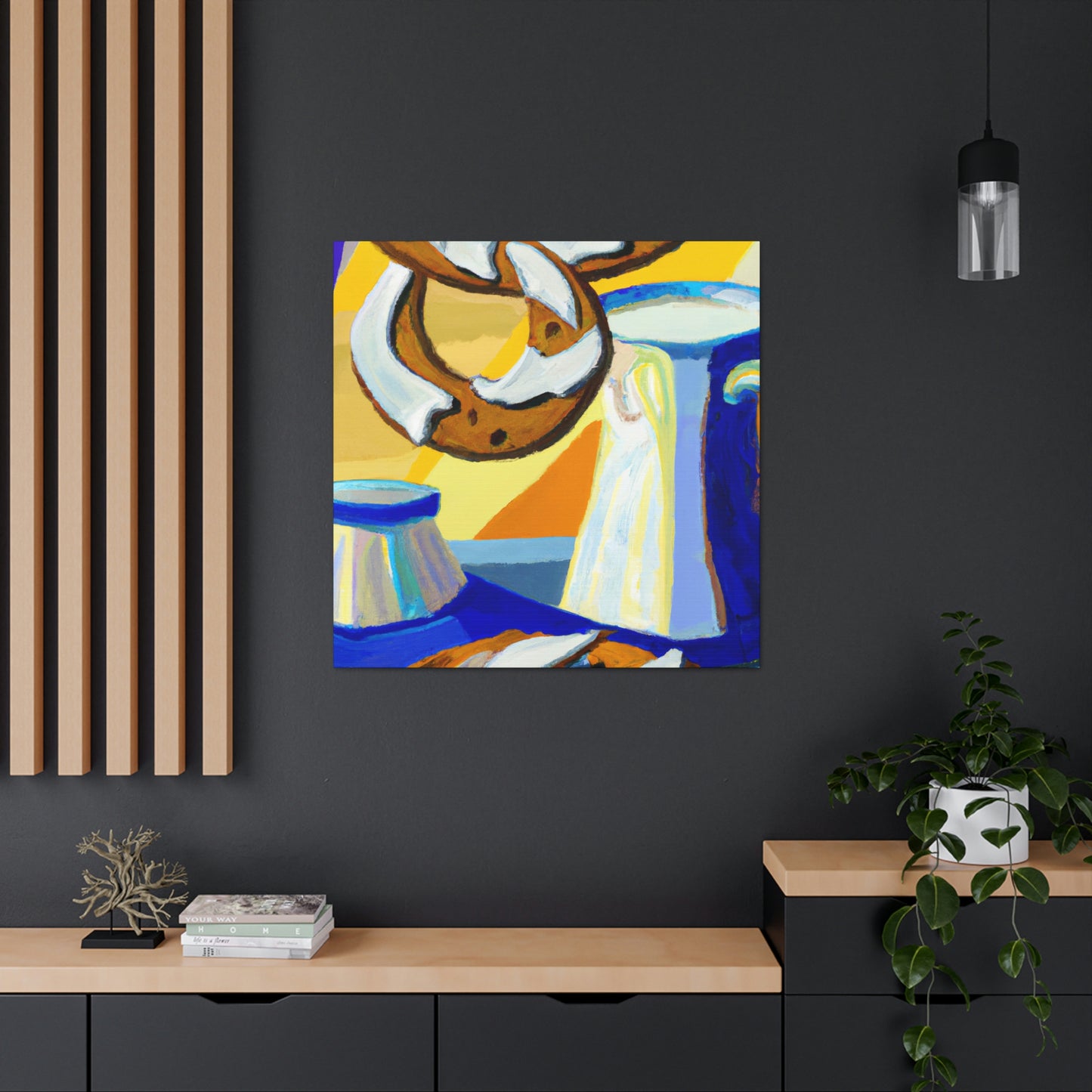 "Milk and Cookies Deco" - Canvas