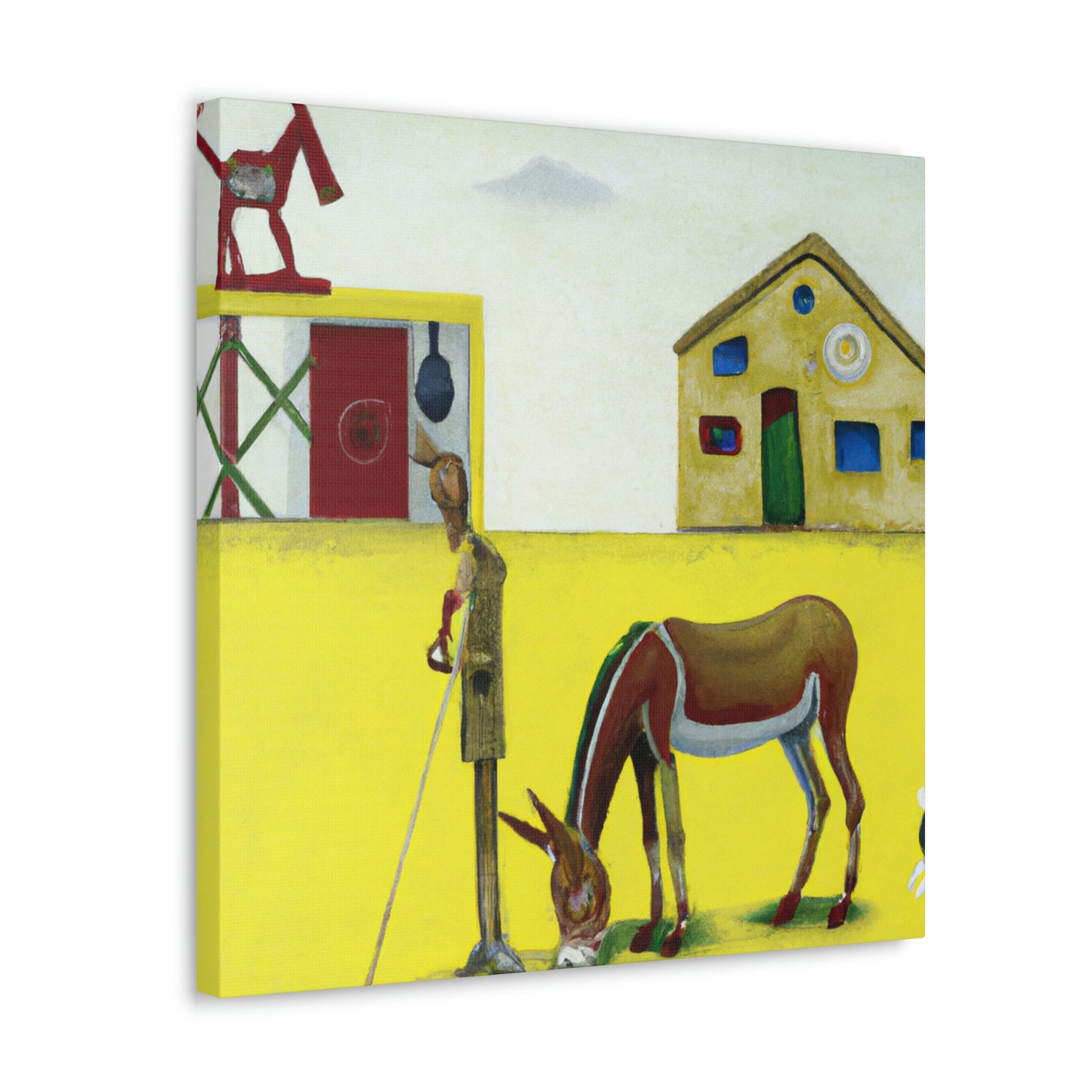 Mules in Dreamscape. - Canvas