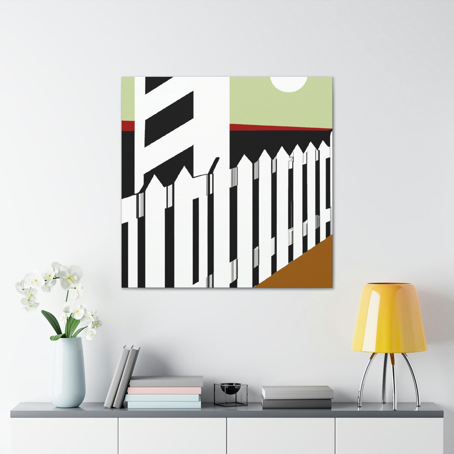 "Barnyard Fence Ablaze" - Canvas