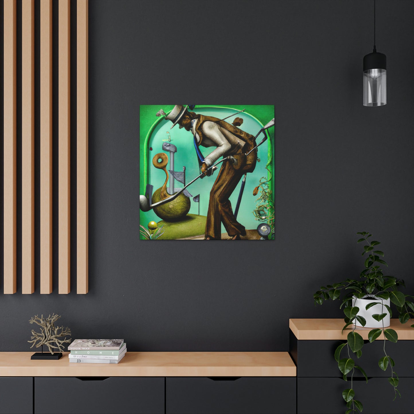 Golf in Victorian Age - Canvas