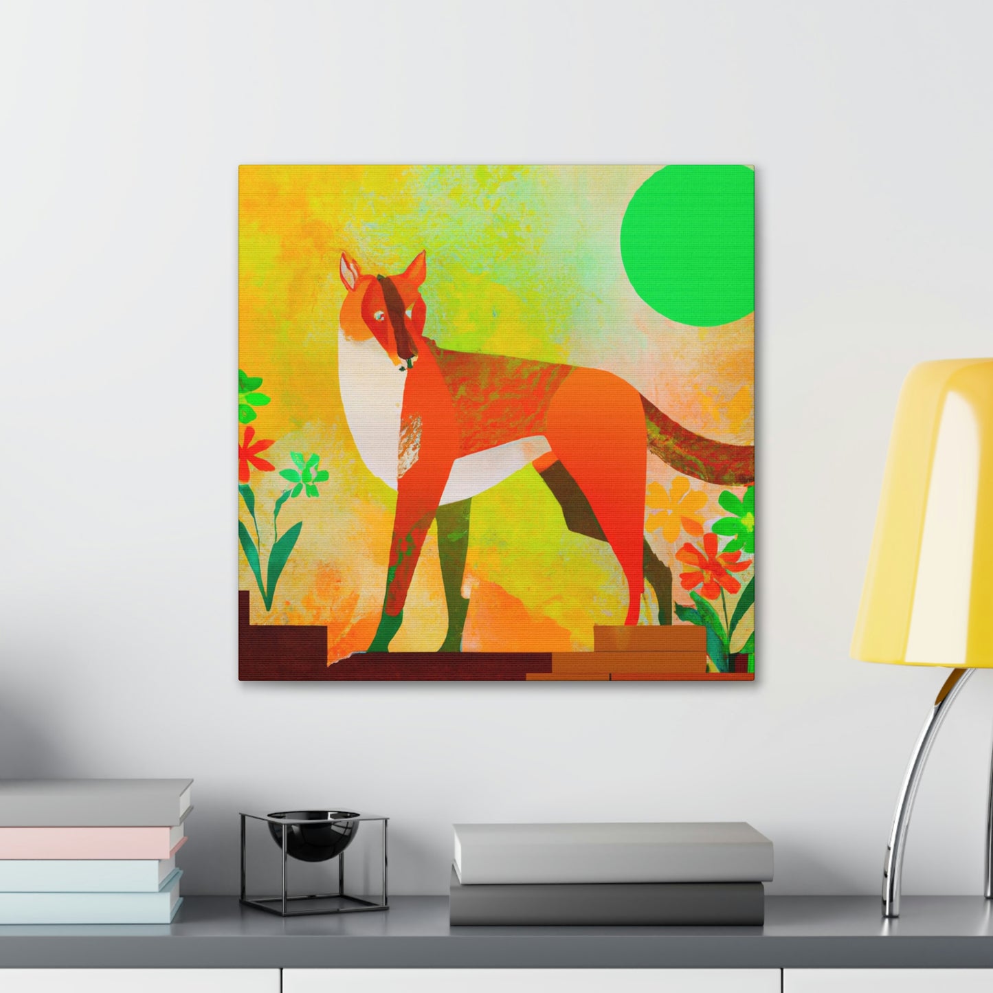 Dhole in Art Deco - Canvas