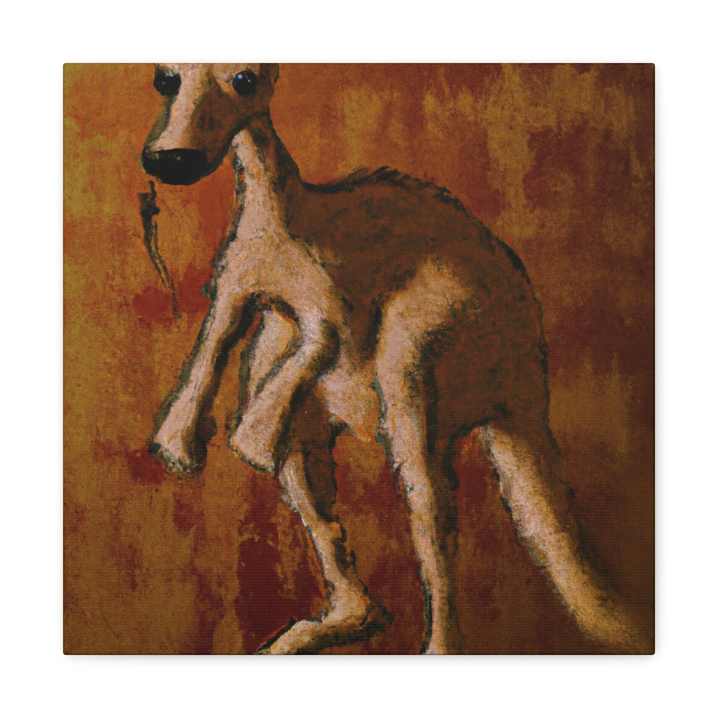 Kangaroo in Moonlight - Canvas