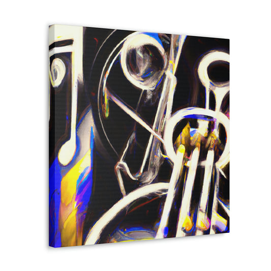 Trombone Abstract Expressionism - Canvas