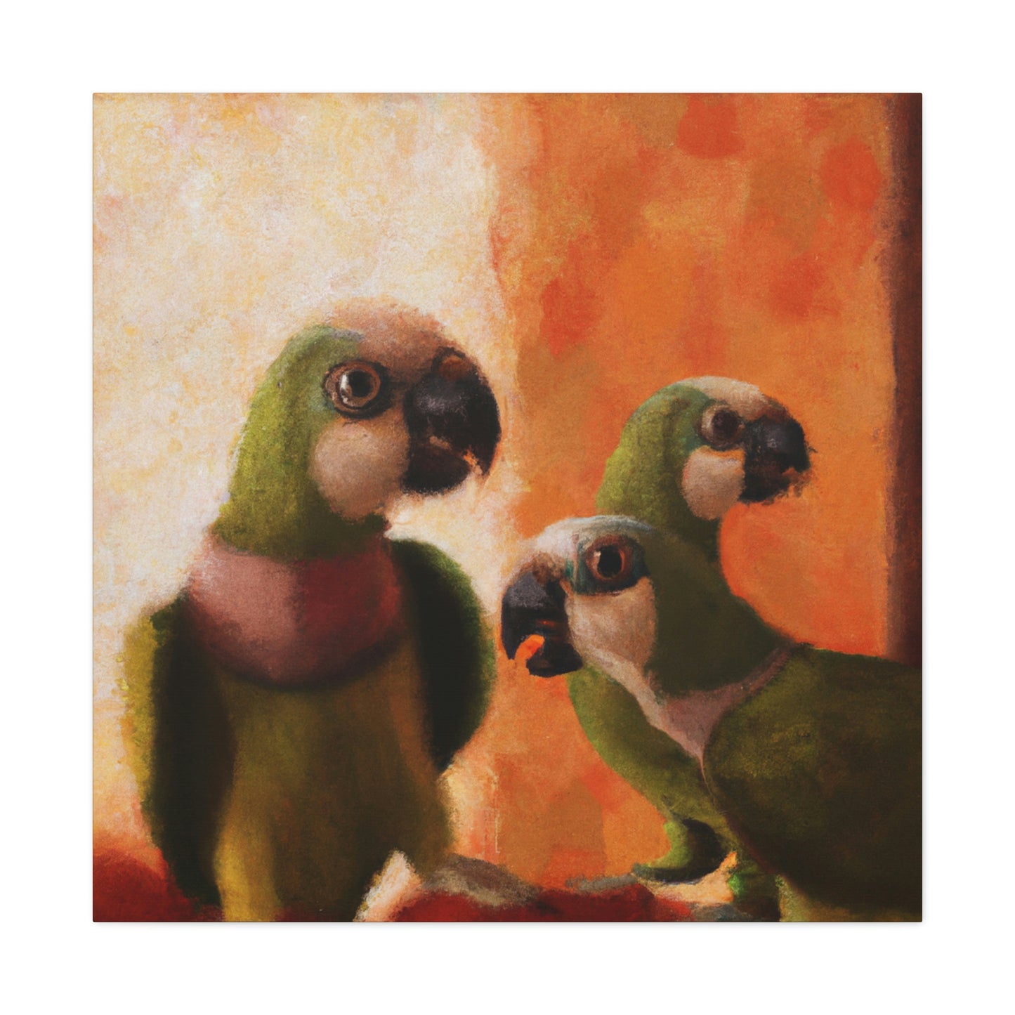 Parrots Take Flight - Canvas