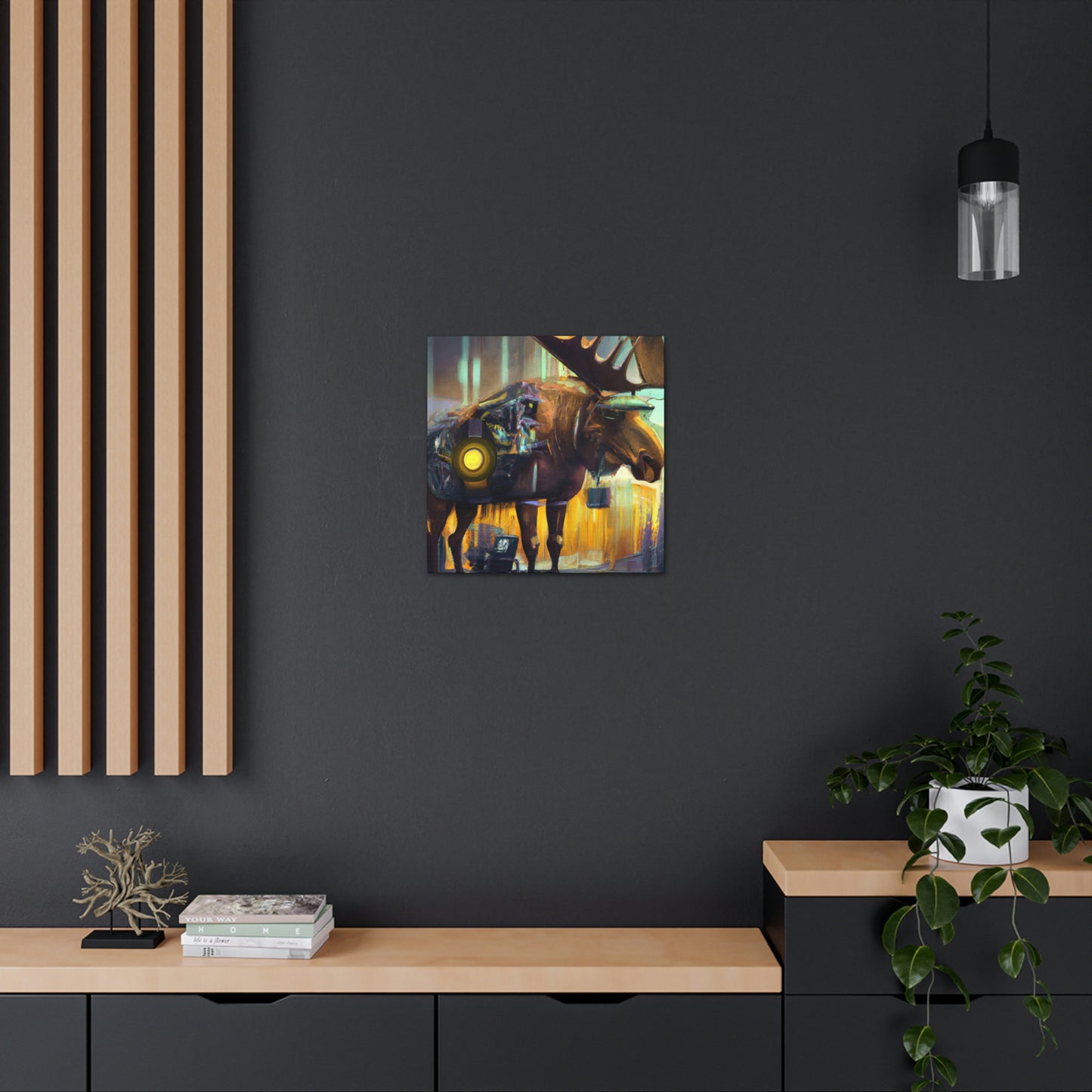 Moose in Steampunk Gear - Canvas