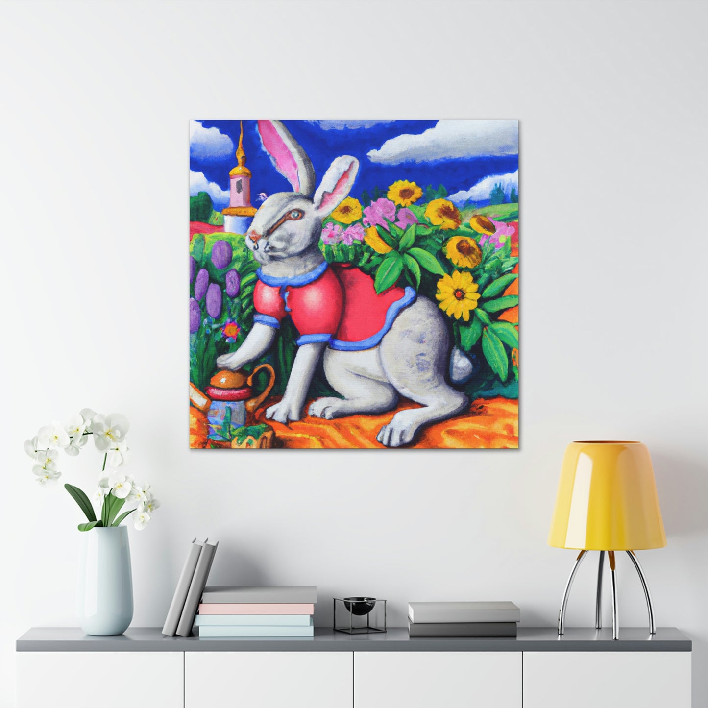 Rabbit in Baroque Style - Canvas