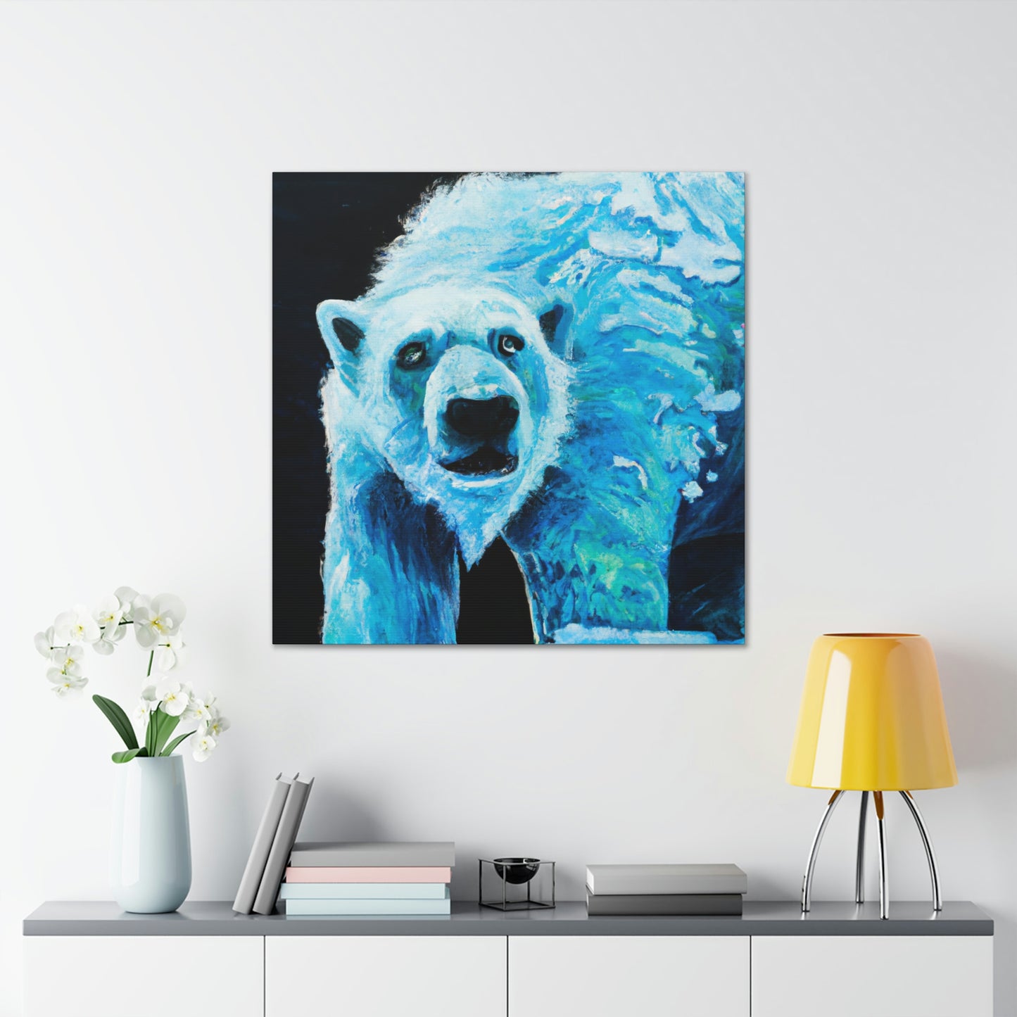 Polar Bear's Embrace - Canvas