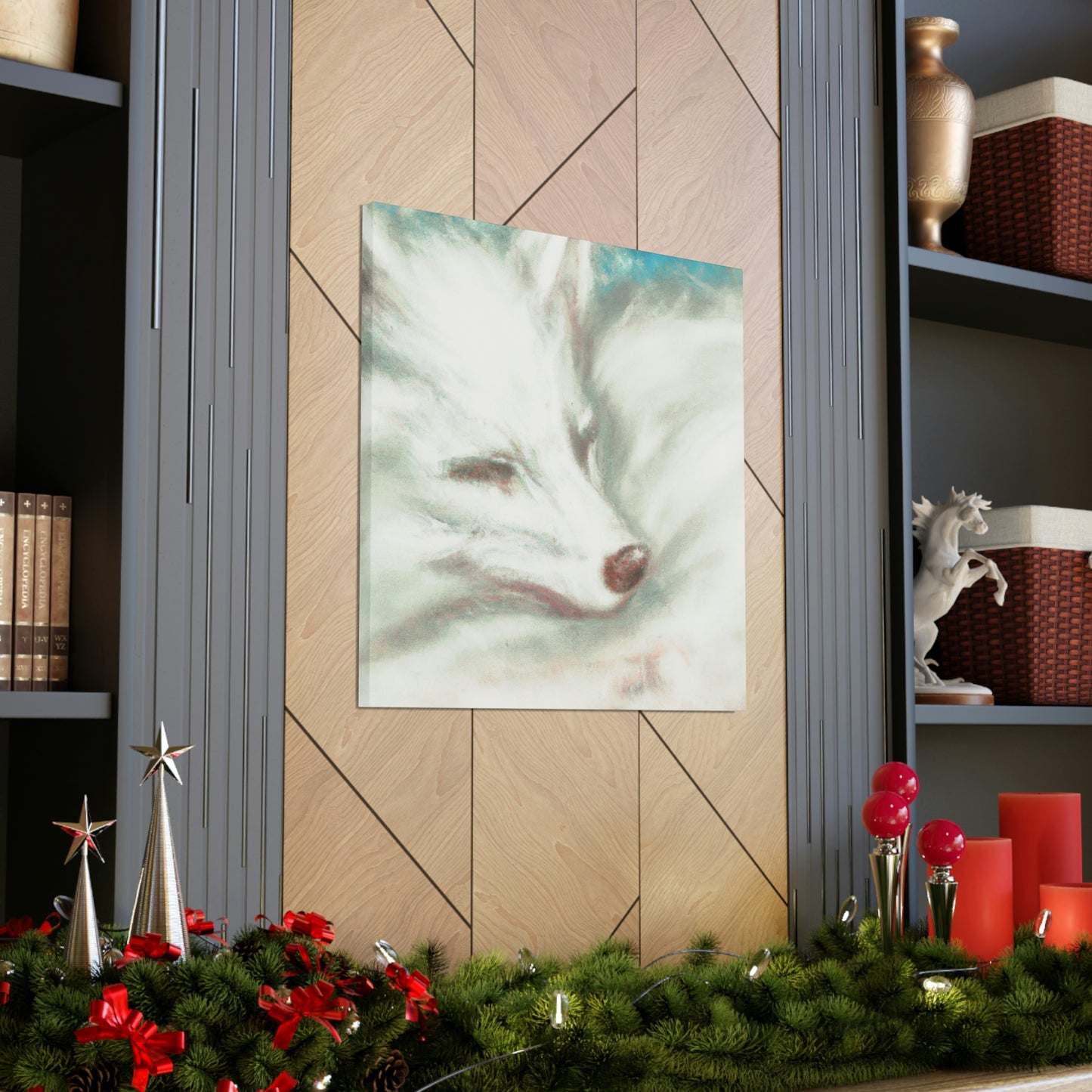 "Arctic Fox in White" - Canvas