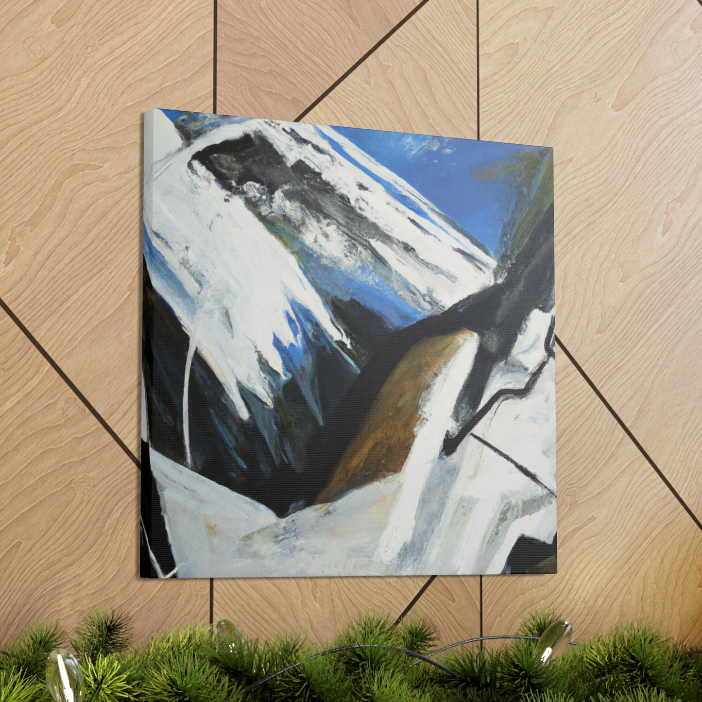 "Snowy Mountain Expressionism" - Canvas