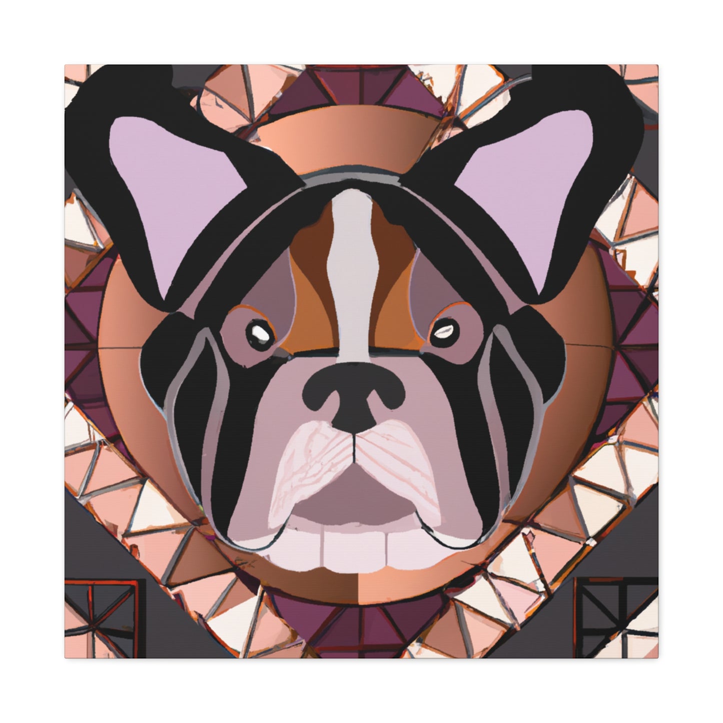 "Bulldog in Art Deco" - Canvas