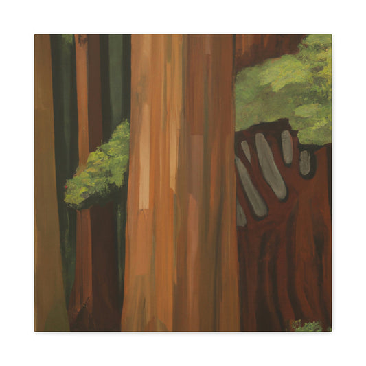 "Redwood Tree in Deco" - Canvas