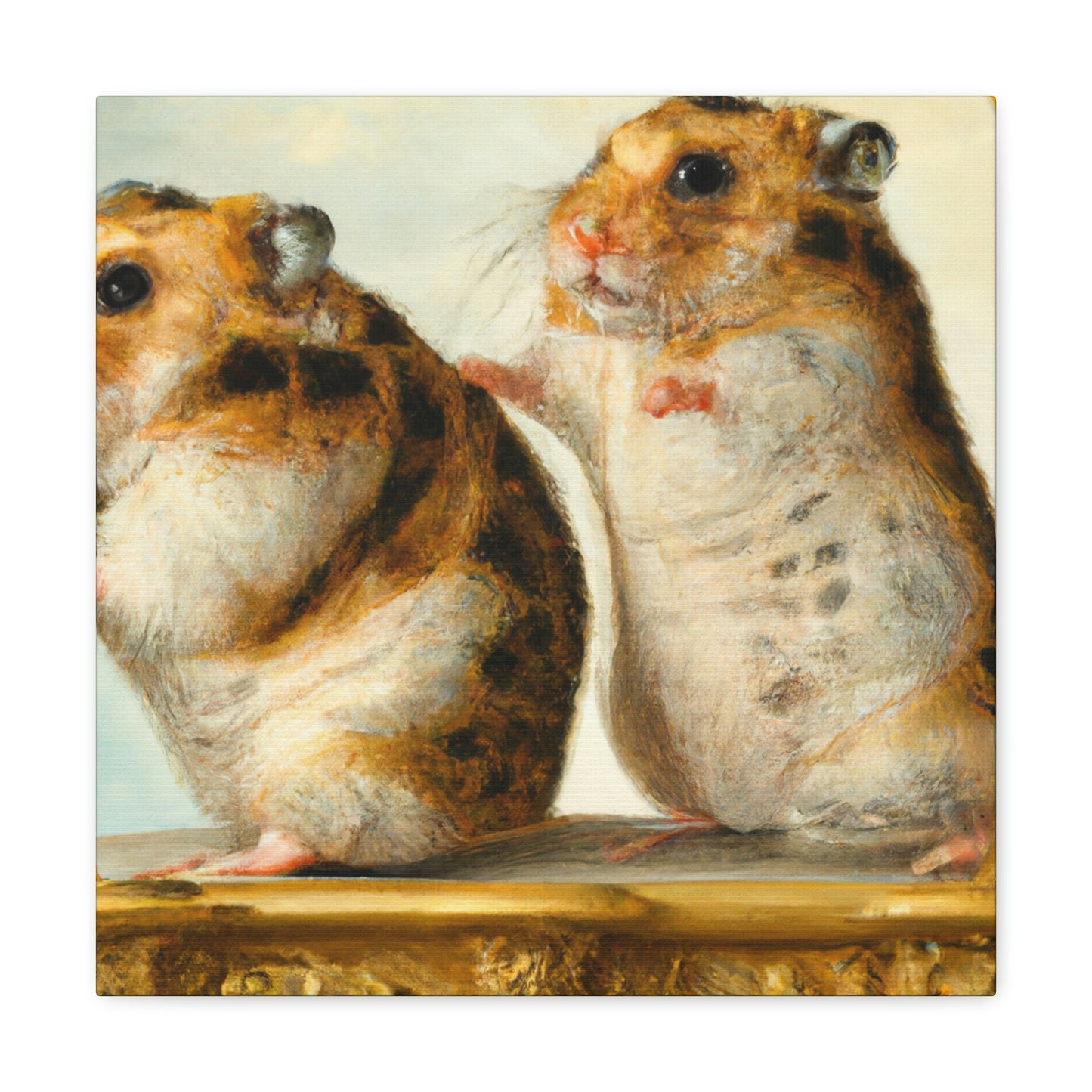 "Hamsters in Baroque". - Canvas