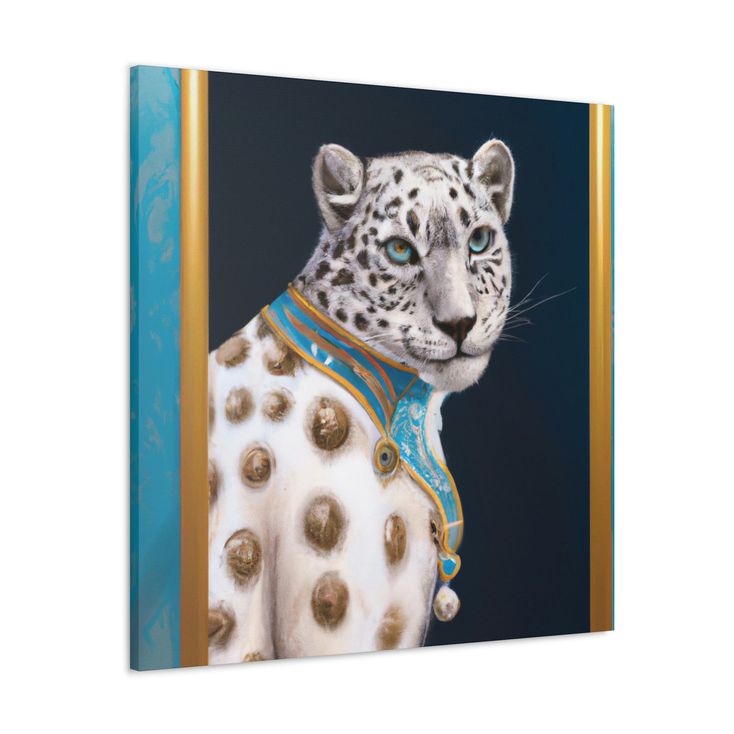 "Snow Leopard Sparkles Bright" - Canvas