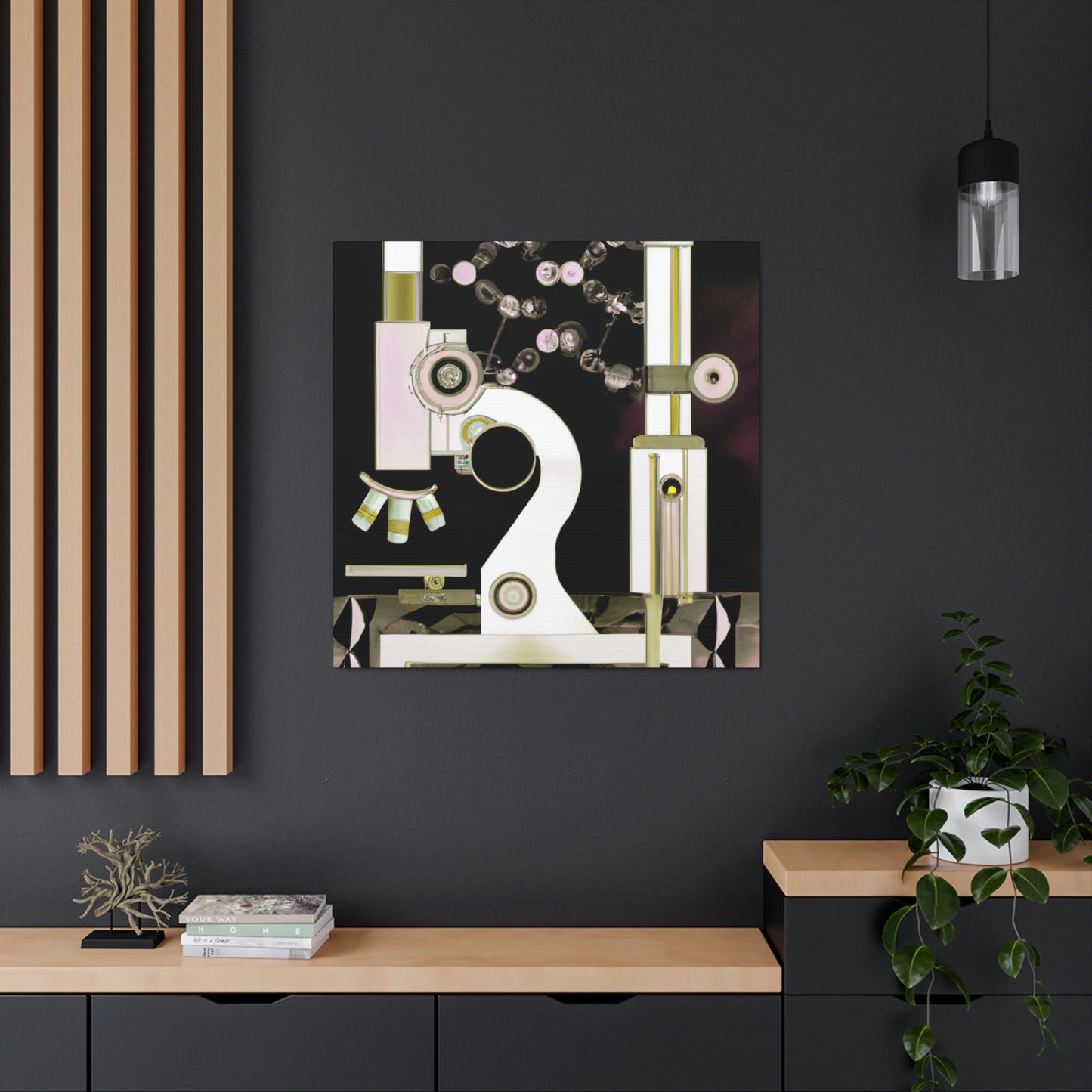 "Microscope Mastery Deco" - Canvas