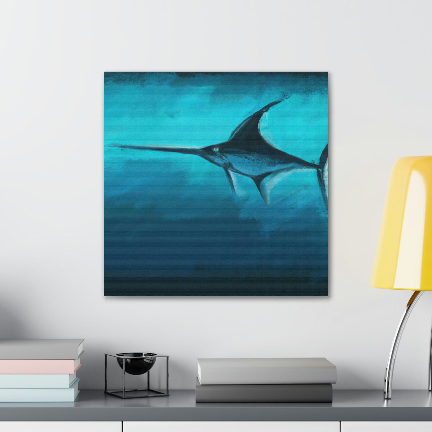 "Swordfish in Moonlight" - Canvas