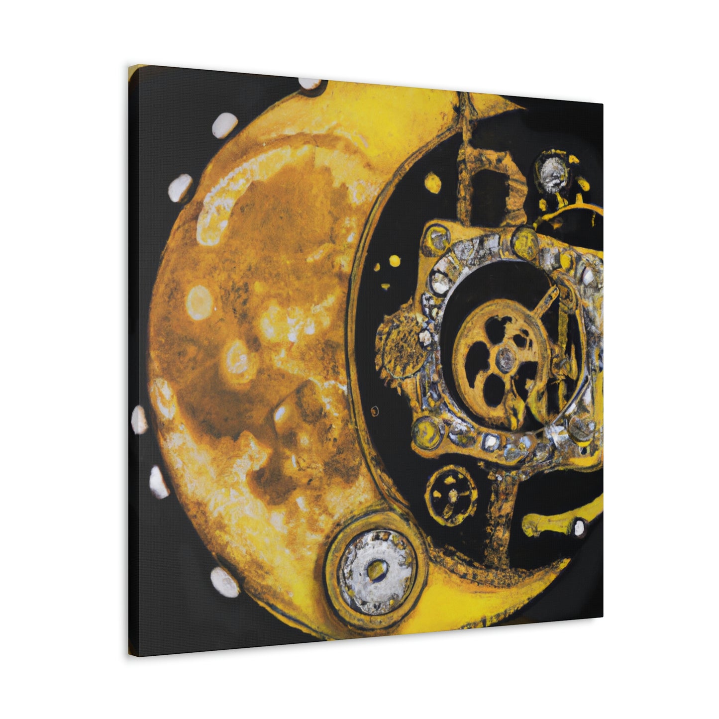 "Moonlit Clockwork Dreamscape" - Canvas