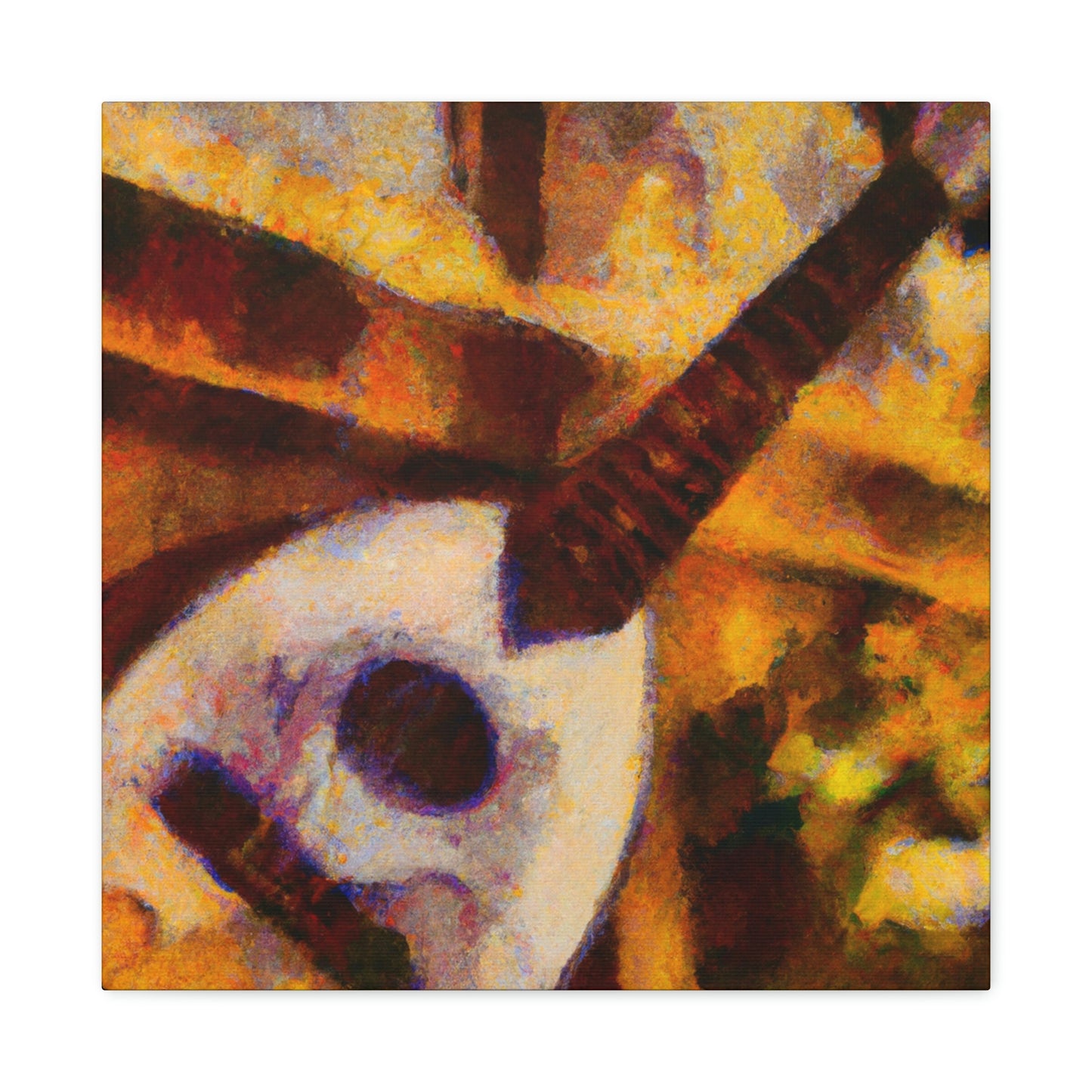 Mandolin in Moonlight. - Canvas