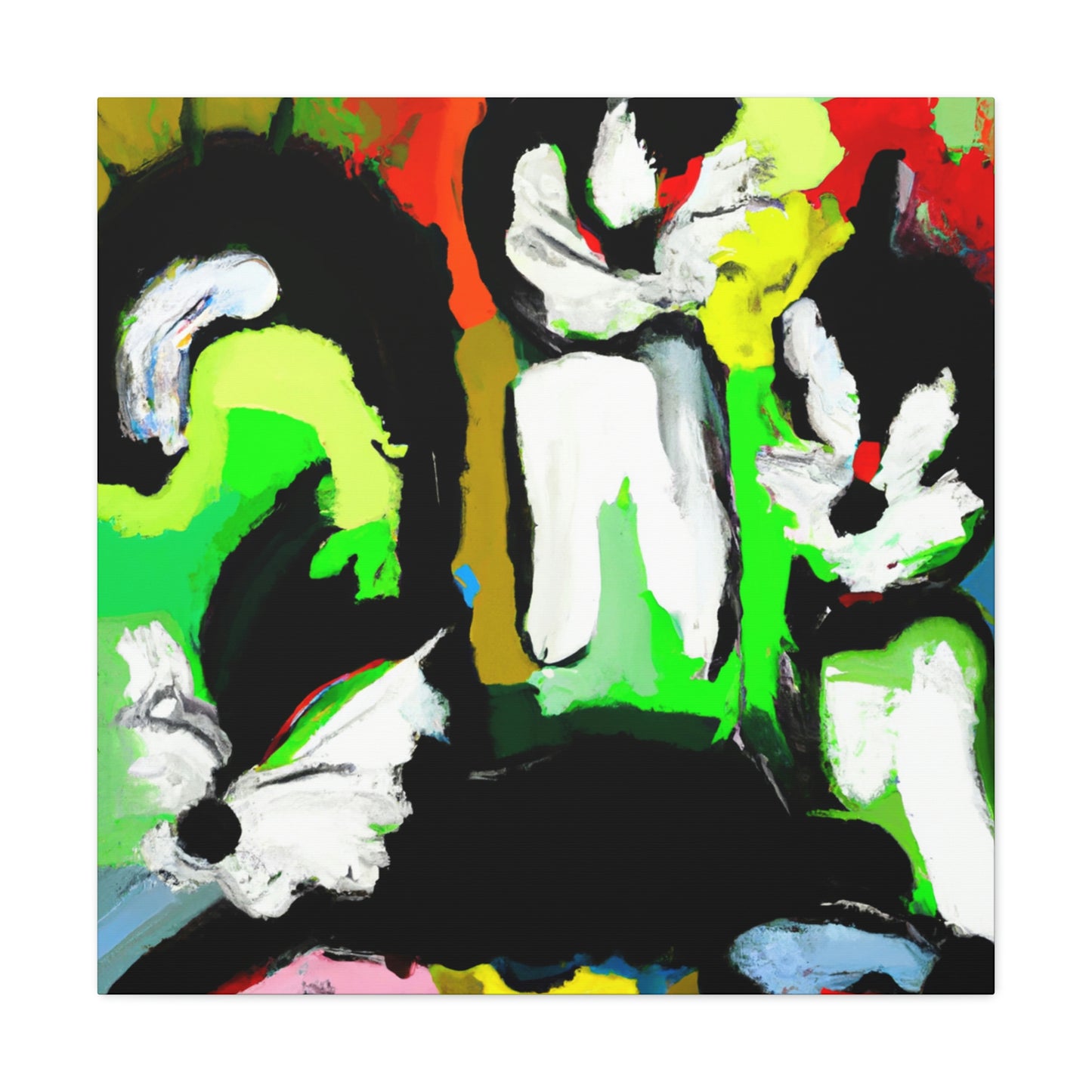 Skunks in Abstractstyle - Canvas