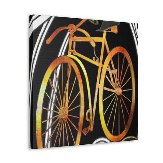 "Wheeling Art Deco Bike" - Canvas