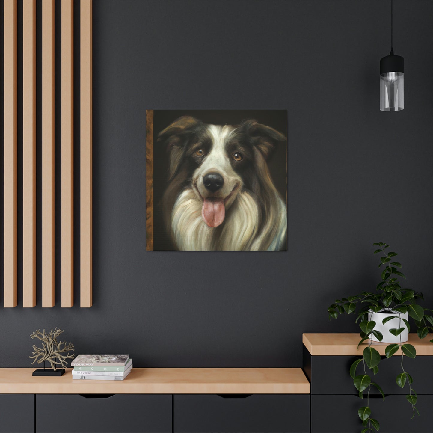 "Collie at Dusk Grandeur" - Canvas