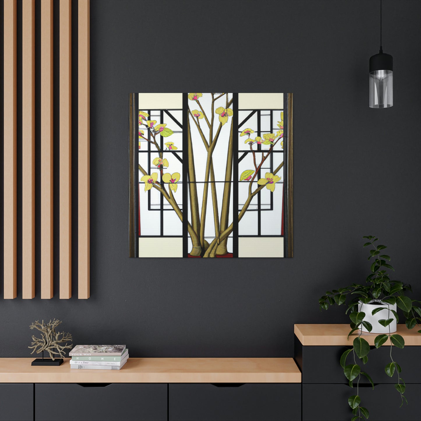 Vibrant Deco Dogwood - Canvas