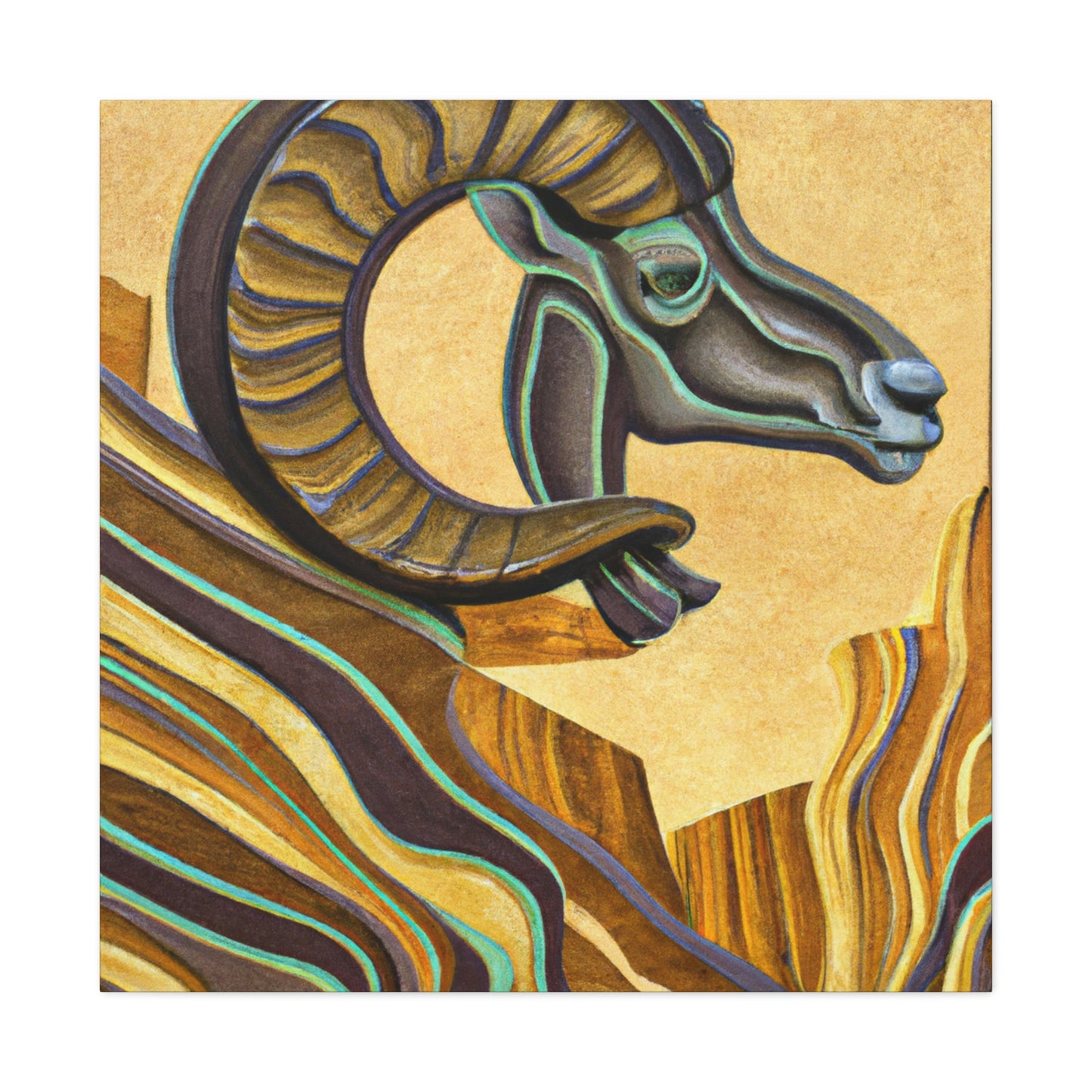 Mountain Majesty Bighorn - Canvas