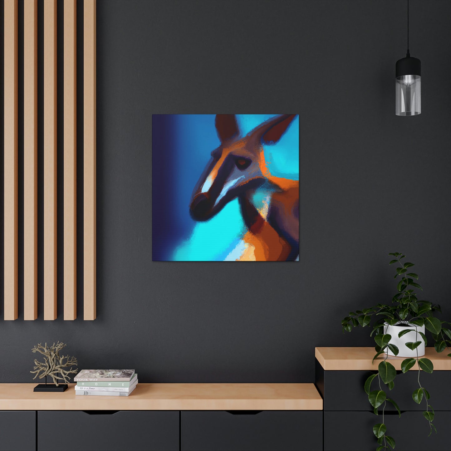 Kangaroo in Abstract - Canvas