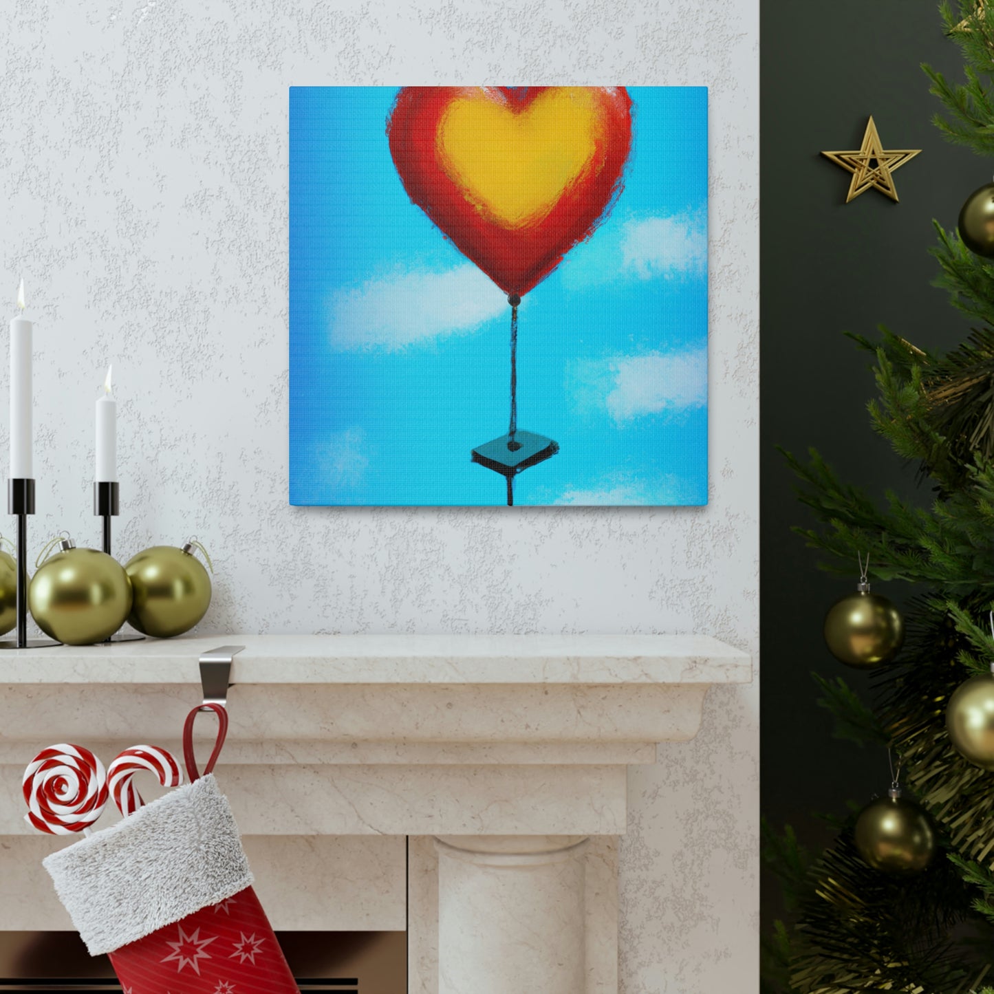 Heart Balloon Joyful Release - Canvas