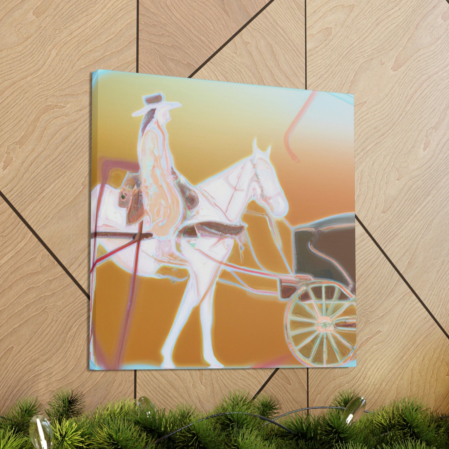 Stagecoach in Moonlight - Canvas