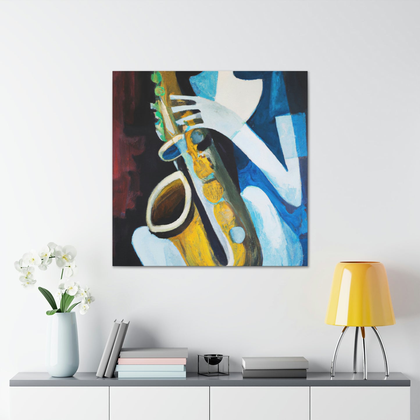 "Saxophone Serenade Expressionism" - Canvas